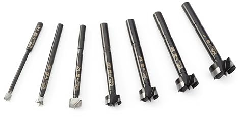 BORA BFB-009867 Tempest Forstner Bit Set 7 Pc Set in Wood Box, 1/4 to 1 Dia, for Wood Drilling Ideal for Cabinet Making and Fine Woodworking Projects