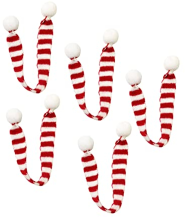 KOMBIUDA 20stücke Teiliges Weihnachtsdeko Mini-mützchen Und Gestrickten Schals Hüte Und Schals Kreative Pflanzen Puppendekoration Warmes Accessoire Für Festliche Wohnatmosphäre