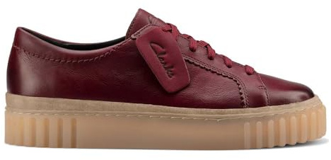 Clarks Mayhill Walk Womens Burgundy Leather, 4