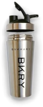 bvkhary BKRY Protein Shaker Bottle - 739ml - BPA-Free, Leak-Proof - Ideal for Mixing Protein Powders and Supplements - Gym - Metal - Stainless Steel (Silver)