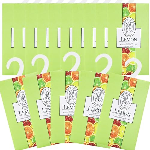 15PCS Perfumador Ropa, Bolsa Guardarropa, Ambientador Armario Ropa Limpia,Saquitos Armario ambientador Lavanda, Hogar Saquitos Armario Ropa, Bolsita Refrescador Coche, Zapatero, Estanterías (limón)