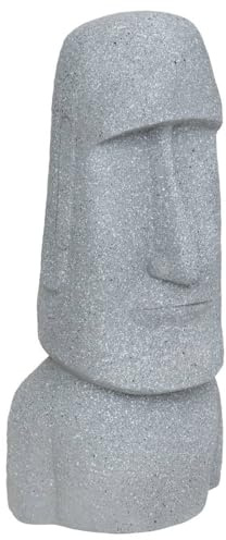 Atmosphera - Outdoor deko-Statue Moai h.82cm Magnesia grau