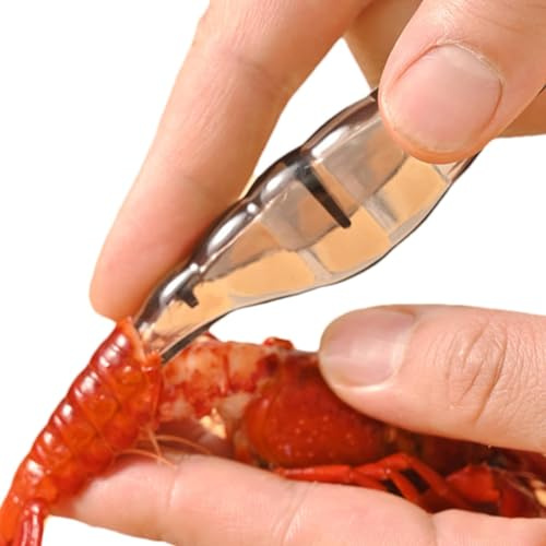 Gvblkq Strumento per la pulizia di gamberetti e sbucciatore per gamberetti, strumento multiuso per pelare gamberetti, strumento di rimozione efficace ed ergonomico