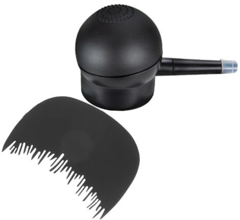 AUTSUPPL 2pcs Hair Fiber Spray Applicator and Comb Set for Thinning Hair Includes Hairline Enhancer Nozzle and Comb Suitable for Men and Women Black