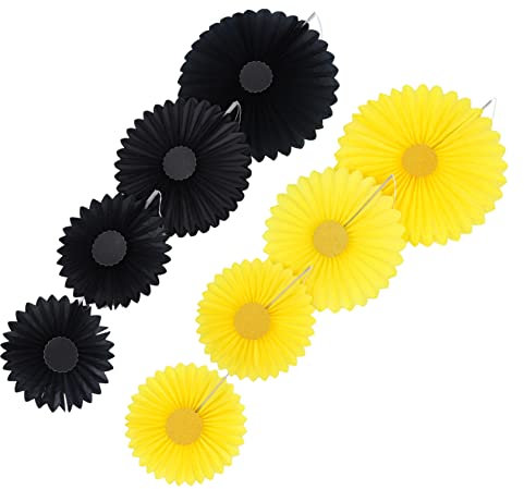 Amosfun Party-dekorationen Waben 8 Stück Papierfächer Blumendekorationen für Geburtstagspartys