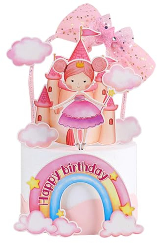 Prinzessin Tortendeko Geburtstagstorte für Mädchen, Cupcake Topper, Barbi Deko, 8 Stücke