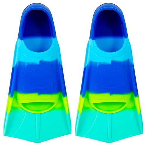 YOTAN Palmes de natation courtes | Palmes d'entraînement pour enfants | Palmes d'entraînement légères et courtes | Palmes d'entraînement pour l'entraînement de natation pour enfants, filles, garçons