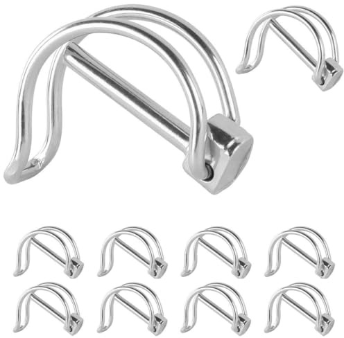 Set 10x Rohrklappsplint | 8,0 x 60 mm | weiß verzinkt