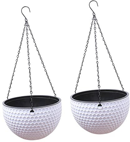 HIAKDOFT 2piezas Maceta Colgante De Plástico para Flores para Decorar Jardines Balcones y Espacios Interiores Diseño Elegante y Funcional
