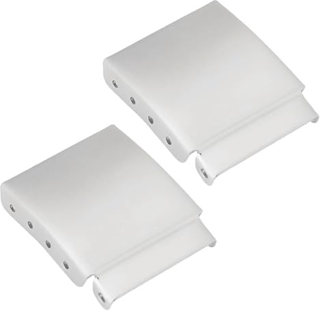 EMSea 2pcs 20mm Cinturino Orologio Braccialetto Estensore Estensione Collegamento In Acciaio Spazzolato Extra Regolazione Aggiuntiva Accessorio Di Riparazione Per Orologiaio ARGENTO