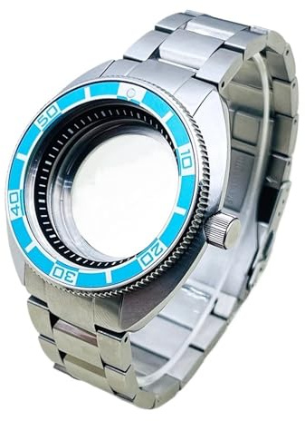 MCNVNEFSAW for 6105 Turtle klocka med boett och armband for for NH35 NH36 4R35 7S26 automatiskt urverk Abalone-boett, montering av 22 mm armbandsset klockfodral(07,Coated mineral glass)