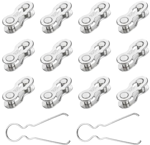 OMJMYY 12 Pares Cadena de Eslabones para Bicicleta de 10 Velocidades Reutilizable Conectores de Cadena de Bicicleta para Reparación De Eslabones Perdidos