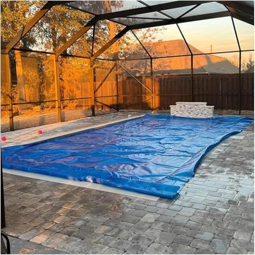 Copertura for piscina con coperta solare blu, copertura for piscine interrate/fuori terra, rettangolare(4x6m(13ftx19.7ft))