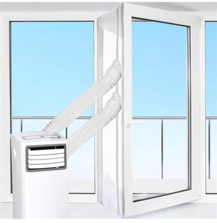 Juego de juntas de desagüe de puerta para aire acondicionado móvil, 4 m, apto para puertas de balcón y terraza, color blanco