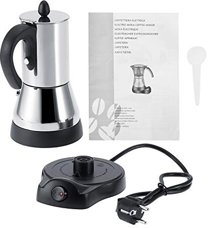 eléctrica para café exprés, de acero inoxidable 300 ml, oficina en casa