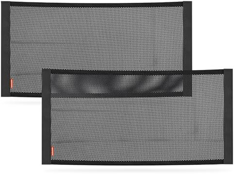 TrunkExpert, borsa a rete nano con chiusura a strappo, in due parti, 60x30 cm Borsa a rete universale per bagagliaio, borsa organizer, borsa a rete con robuste strisce di chiusura per auto, 2 pezzi