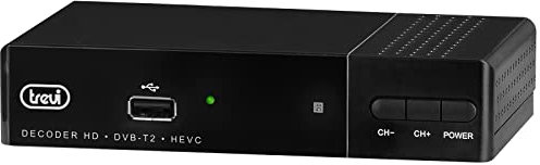 Trevi HE 3377 T2 Decoder Digitale Terrestre HD DVB-T2, HEVC H.265 10Bit, Ingressi HDMI e Scart, Risoluzione Full HD, Basso Consumo Energetico