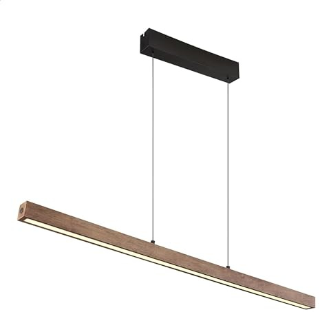 INNOVATE LED Pendelleuchte für Esstisch, Wohnzimmer, Küche - Hängelampe höhenverstellbar - Hängeleuchte Holz Dimmbar Pendellampe Holz