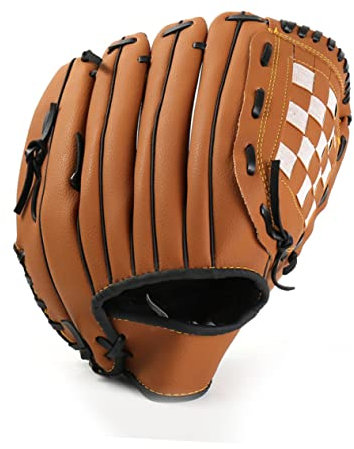 Brauner Baseballhandschuh 10, 5 Zoll aus Pu für Anfänger Männer