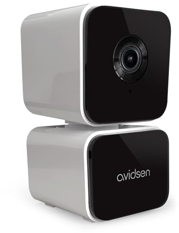 Avidsen HomeCam i-4G Caméra Intérieure Motorisée 1080p avec SIM | 4G sans Wi-Fi; 1080p; rotation 355°/60°; vision nuit 8 m; microSD 256 Go