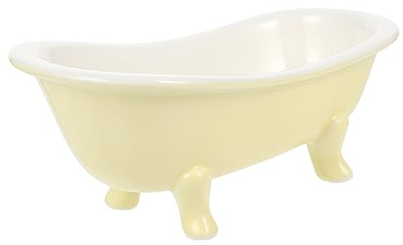DONFAMDS Tazón de Postre de Cerámica Forma de Bañera Adorable, Capacidad 200ml, Fácil de Limpiar y Tacto Cómodo, Adecuado para Postres en Casa o Restaurante