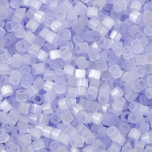 10 Grams Glass Seed Beads Multicolor Cylinder Cat's Eye Imitation Loose Spacer Beads DIY Necklace Jewelry About 2.5mm Dia.-Mauve