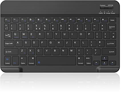 cimetech Tastiera Bluetooth, tastiera wireless ultrasottile Italiano Design silenzioso e portatile con batteria ricaricabile integrata per iOS, Mac, iPad, Windows e sistemi operativi superiori-nero