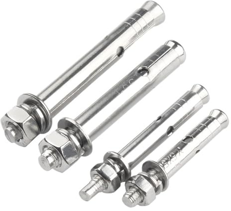 Plugg 10 mm M6 M8 M10 M12 – M20 extern inbyggd expansionsbultskruv 304/316 ankarhylsa betongstång väggfäste (304,100 mm_M12-3 st)
