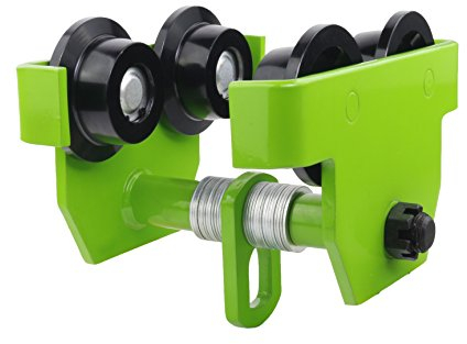 LABT stabile Laufkatze mit 75mm - 125mm Flanschbreite - Krankatze mit 1000 kg Lastkapazität - Unterflansch mit 1 Tonne Traglast - Extrem belastbares Rollfahrwerk - Handfahrwerk