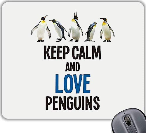 Coralgraph Inc CP610 Keep Calm and Love Penguins Novelty Gift Printed PC Laptop Computer Mouse Mat Pad