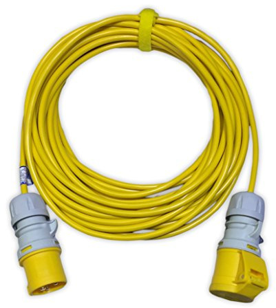 Marten 110v 16a Extension Lead 1.5mm Arctic Yellow (10m)
