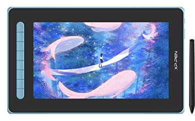 XP-PEN Tablette Graphique Artist 12 2nd Generation 127% sRGB Stylet X3 avec Deux Ports Flexibles Compatible avec Windows Mac Chrome OS Android et Linux - Bleu