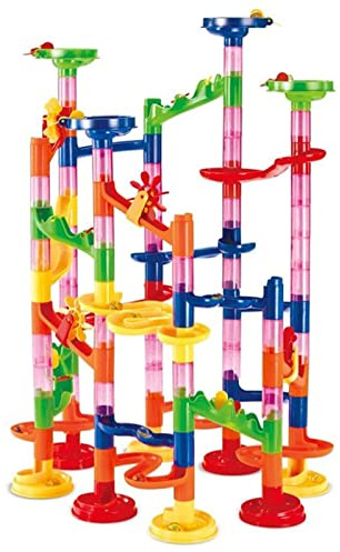 Kugelbahn, 105-teiliges Marmorspiel-Set, Marmorlabyrinth-Spielzeug-Set, STEM Pädagogisches Lernspielzeug Für 3 4 5 6 7 8 Jahre Alte Jungen Mädchen