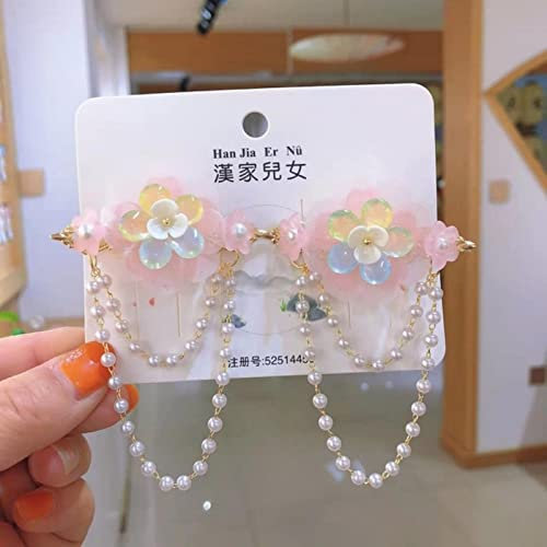 Haarnadel im antiken Stil mit Quaste, lange Kette, Perlen, baumelnder chinesischer Hanfu-Kopfschmuck