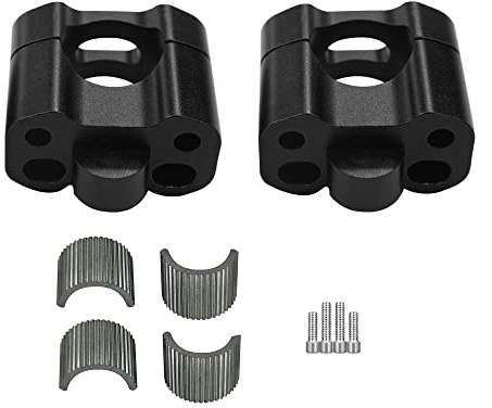 Motorcycle HandleBar Handle Clamps Riser Fat Bar Mount 28mm 1 1/8 Universal CNC For EXC SX CRF YZF DRZ ATV Dirt Pit Bikes (Matte black)