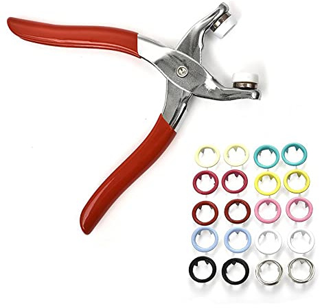 Set di 150 bottoni a pressione con pinza, 15 colori 9,5 mm cavi fissi con pinza, strumento artigianale per bambini abbigliamento cucito artigianale