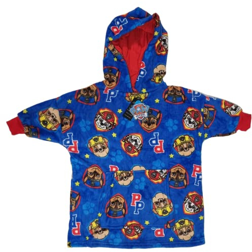 Paw Patrol La Pat' Patrouille Couverture à Capuche Molletonnée Surdimensionnée pour Garçons - 5-6 Ans