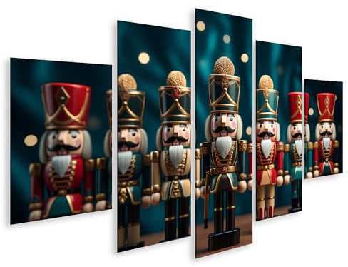 islandburner Cuadro sobre Lienzo Tradicional Navidad Vacaciones de Madera Cascanueces Juguete Sold imágenes murales Carteles