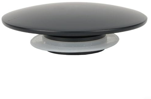 Oniissy Bonde de lavabo en laiton noir mat facile à monter avec bouton-poussoir 66 mm (1 pièce)