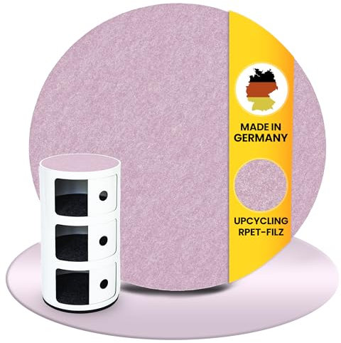 Filzauflage passend für Componibili aus Wollfilz - Made in Germany - Nachttisch Rund Unterlage Filz waschbar - runder Nachttisch Blumenuntersetzer Rund easy and green®