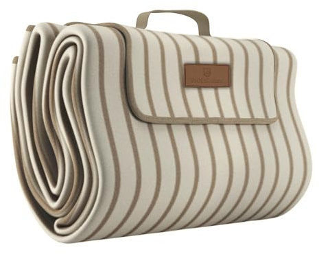 Veddelholzer 200 x 200 cm Beach Picknickdecke wasserdicht, sandfeste Stranddecke XXL isoliert & gepolstert Ideal für Outdoor, Camping, Strand, Park, Festival & Picknick Einfach faltbar & waschbar