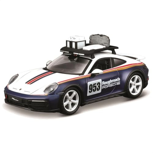 Bburago - Porsche 911 Dakar - Realistisches Modellauto im Maßstab 1:24, Diecast-Replik mit zu öffnenden Türen, offizielle Porsche-Lizenz, empfohlenes Alter 3+ Jahre