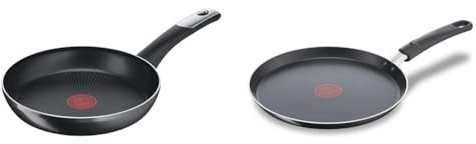 Tefal C38806 Hard Titanium Essential Poêle à frire 28 cm | Revêtement antiadhésif & Day By Day On Poêle à crêpe 25 cm, Non induction, Revêtement antiadhésif