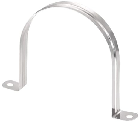 Unifizz 100mm（3.94） Rigid Pipe Strap 2 Holes U Bracket Cable Clamp, 201 Stainless Steel Tension Tube Clip Conduit Clamp Hanger 4pcs