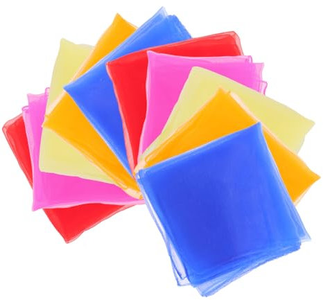 KITANDOVE 10 Stücke Jonglierschals Tanzen Jonglierschals Kindermagiespielzeug Quadratischer Schal Bequemes Material