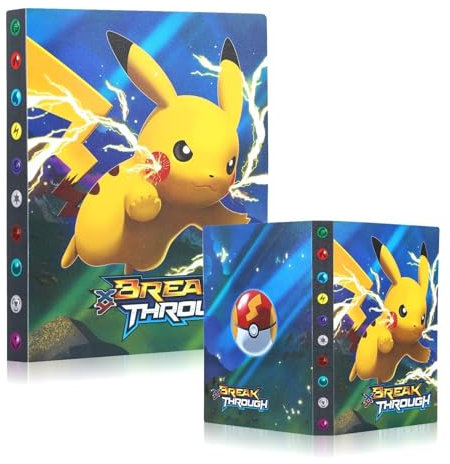 Sammelalbum für Pokemon, Sammelkarten Album, Karten Album mit 30 Seiten, 240 Karten Kapazität
