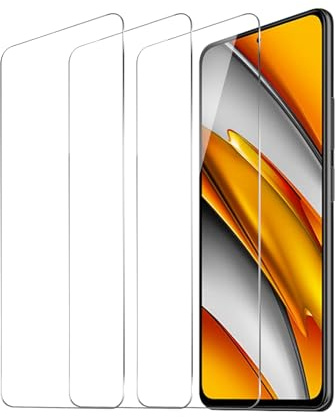 BIESHKJ 3 unidades Protector de pantalla para Xiaomi POCO F3 5G/Xiaomi Mi 11i 5G Protector de Pantalla HD Dureza 9H Resistente a los arañazos Sin Burbujas