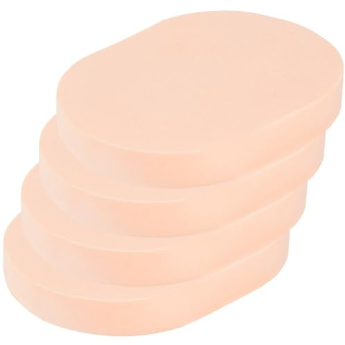 GORGECRAFT 4 Esponja Limpiadora Facial Reutilizable Esponjas Desmaquillantes Ovaladas Esponjas para Lavarse la Cara Esponjas de Maquillaje PeachPuff para Base de Maquillaje Limpieza Diaria