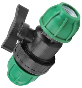 HASLED PE Kugelhahn 25mm (1) - Doppelmutter Absperrhahn aus Kunststoff für Wasserleitungen, Bewässerung und Schwimmbad