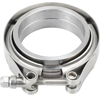 Bohaner 1 kit de serrage en V de 63 mm (2,5) en acier inoxydable avec 2 brides mâles et femelles en V, anneaux de raccordement, anneaux de centrage, système d'échappement turbo, fermeture rapide pour | Colliers de serrage en V - Anneaux de soudage - Anneaux de centrage - Système d'échappement turbo - Fermeture rapide pour